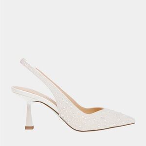 NWOT Betsey Johnson Clark Ivory beaded heels